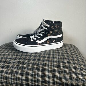 Vans Black and White High-Top Sneakers